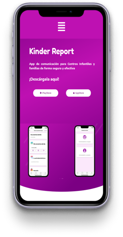 Sitio web kinder report