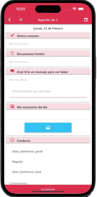 Herramienta agenda de la "app de entornos educativos"