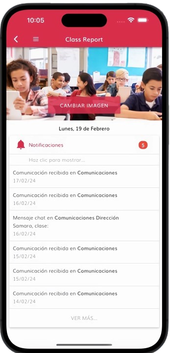 Herramienta comunicaciones de la "app de entornos educativos"