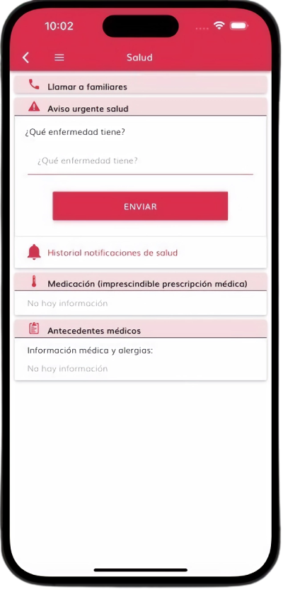 Herramienta salud de la "app de entornos educativos"