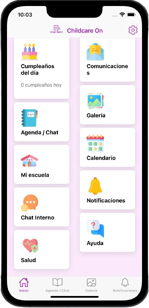 Herramientas Kinder de la "app de entornos educativos"